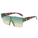 Men's Sunglasses Integrated Large Frame Sunglasses Uv400 Women's High End Anti Ultraviolet Fashion Square Frameless Sunglasses_viptrois.com