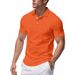 Men's Quick Drying Polo Shirt Short Sleeved Summer Solid Color Turn Down Collar Golf T-Shirt_viptrois.com