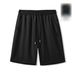 Men's Clothing Summer Five Stretch Shorts Thin Men's Sports Shorts Loose Fat Black Ice Silk Five Point Men's Pants Shorts_viptrois.com