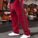 Men's Clothing Buttoned Plaid Casual Pants Straight Pants Outdoor Trousers_viptrois.com
