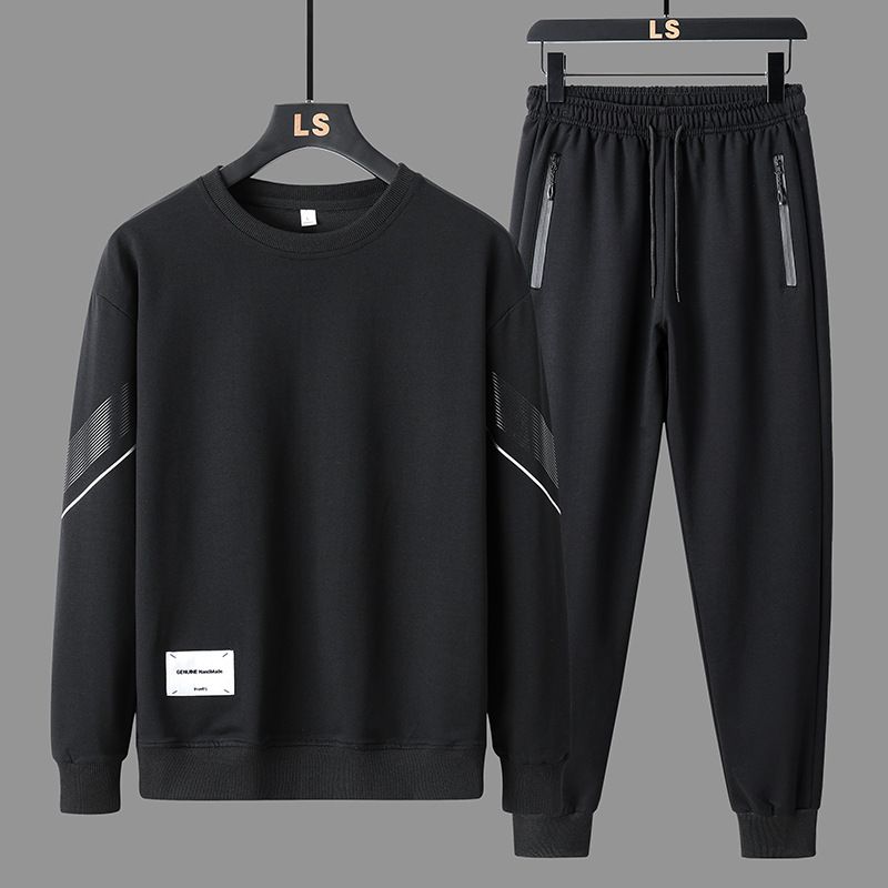 Men's Clothing Casual Sportswear Set - Breathable Hoodie & Jogger Pants Two-Piece Outfit, Moisture-Wicking Polyester Blend, Streetwear Gym Loungewear_viptrois.com
