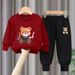 New Boys And Girls Suits Children's Spring And Autumn Style Sweatshirt Two Piece Suit Korean Style Handsome Middle And Large Children's Clothes Trend_viptrois.com