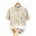Men's Retro Heavy Duty Tie Dye Short Sleeve T-Shirt Loose Round Neck Top With Embroidered Letter Trendy Brand Stylish Design_viptrois.com