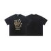 Amican Street Style Loose Small Neckline Pure Cotton Washed Vintage Short Sleeve T-Shirt For Men And Women_viptrois.com
