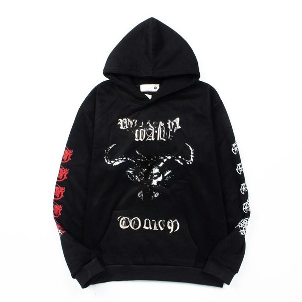 Trendy Brand UK DR ILL DR IP Hip Hop Rap Loose Face Bull Head Print Street Casual Sweater_viptrois.com