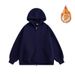 Unisex Hooded Fleece Jacket – Oversized Zip-Up Sweatshirt With Cozy Lining (Black/Heather Grey/Navy, Sizes M-3XL)_viptrois.com