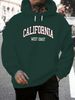 Men's Autumn And Winter Casual Fashion Loose Hooded Sweatshirt California West Coast Letter Printed Warm Long Sleeved Pullover_viptrois.com