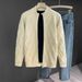 Men's Clothing Summer New Men's Fashion Half Zip Polo Shirt Short Sleeve Slightly Wide Casual Color Matching Half Sleeved T Shirt Trend_viptrois.com
