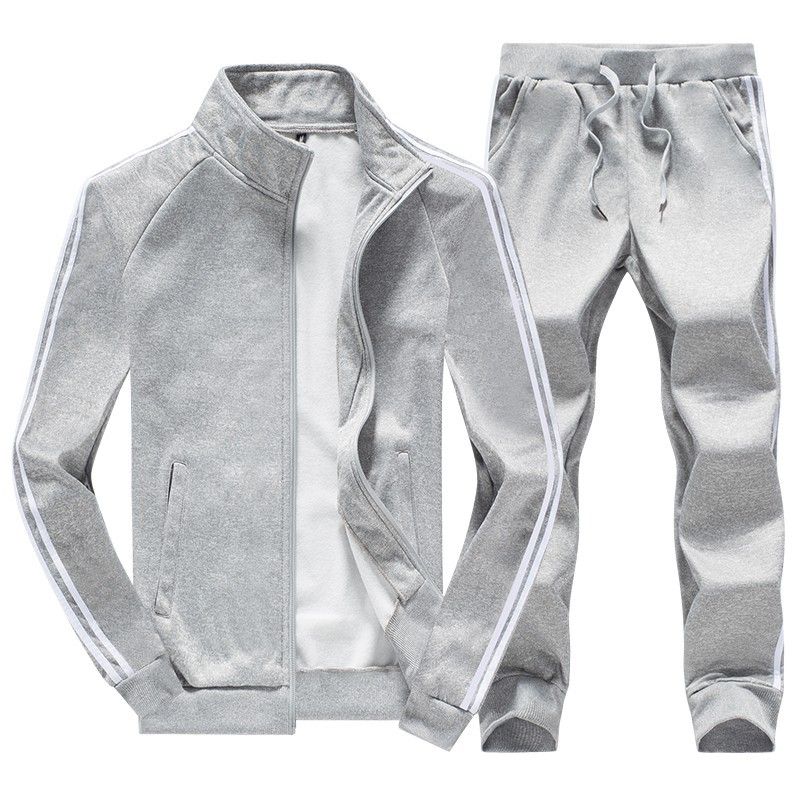 Men's Clothing Autumn and winter 2024 new men's three-bar suit casual sports men's two-piece suit versatile men's clothing_viptrois.com