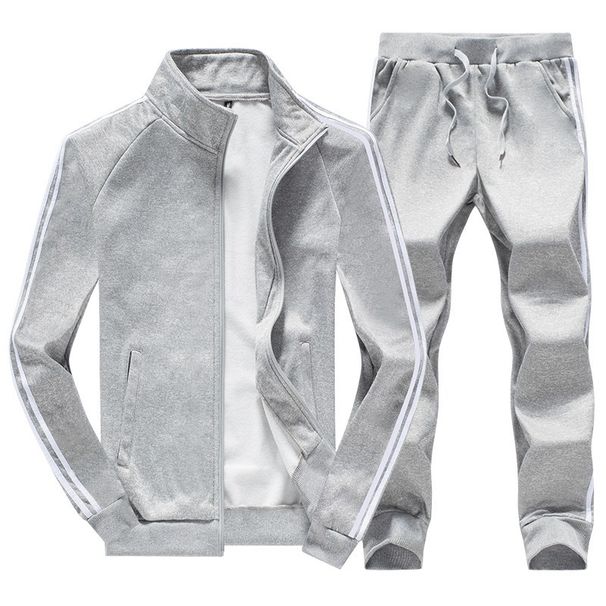 Men's Clothing Autumn and winter 2024 new men's three-bar suit casual sports men's two-piece suit versatile men's clothing_viptrois.com