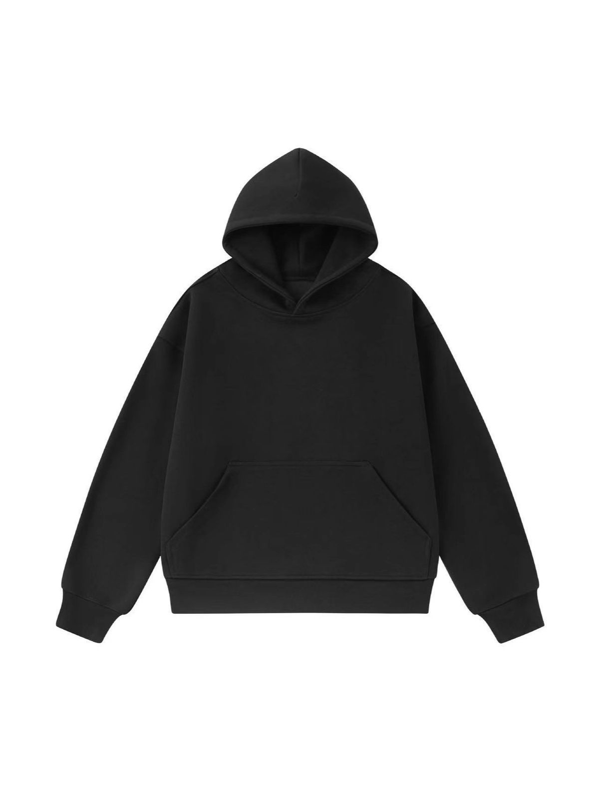 Heavyweight Hoodie – Short & Wide Cropped Pullover With Anti-Wrinkle Fabric For Effortless Minimalism_viptrois.com
