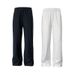 Men's Clothing Cotton Antibacterial Breathable Men And Women All Match Solid Color Straight Casual Pants White Elastic Waist Pants_viptrois.com