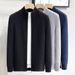 Men's Clothing New Autumn And Winter Brand Knitted Cardigan Sweater Men's Zipper Outer Wear Slim Business High End Jacket_viptrois.com