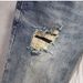 Men's Clothing Fashion Pants Ripped Trousers Jeans Elastic Slim Fit Nine Point Pants_viptrois.com