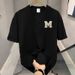 2025 Summer Loose Men And Women Pullover 100% Cotton Short Sleeve T-shirt_viptrois.com