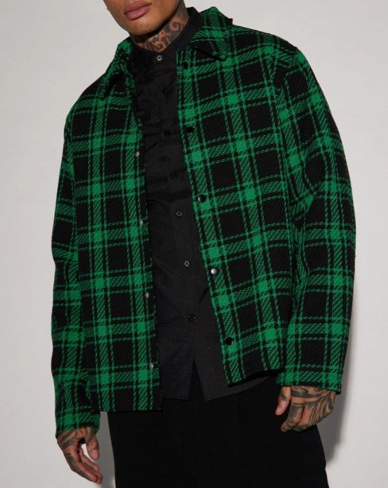 Men's Clothing Plaid Shirt Casual Commuter Shirt_viptrois.com