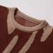 Retro Color-Block Unisex Sweater – Oversized Loose Fit Crewneck Pullover (S-XL)_viptrois.com