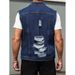 Men's Denim Collared Jacket Style High Street Trendy Ripped Solid Color Short Sleeved Versatile Jacket_viptrois.com