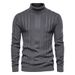 Sweater Men's Turtleneck Casual Knitted Warm Bottom Shirt Men's Pullover Large Size_viptrois.com