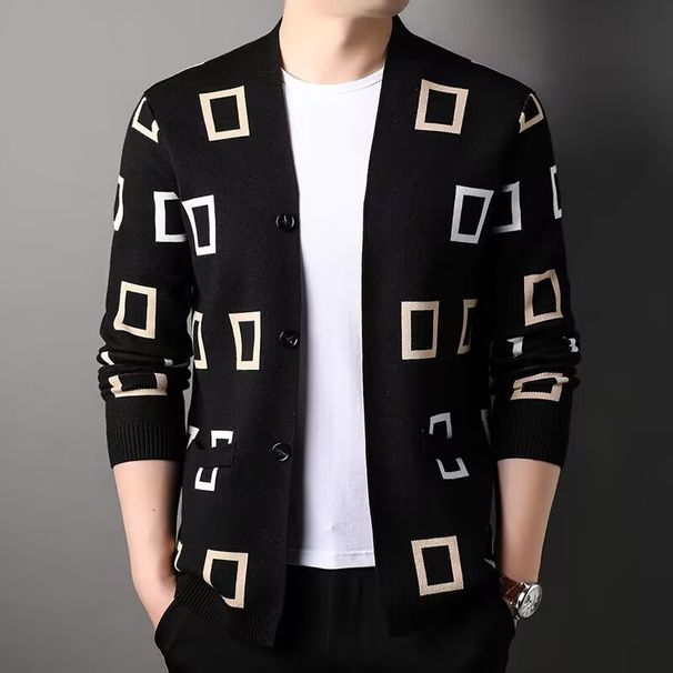 Men's Clothing 2024 Autumn New Men's Knitwear Coat Fashion Trendy Youth Outerwear Casual Bottoming Shirt Woolen Top_viptrois.com