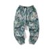Men's Clothing Retro Oil Painting Floral Jacquard Casual Pants Large Size Non Elastic Loose Harem Pants_viptrois.com