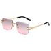 Unisex Frameless Cut-Edge Sunglasses – UV400 Metal Square Shades With Gradient Lenses (8 Colors)_viptrois.com