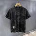 New Chinese Style Jacquard Round Neck Short Sleeved T Shirt Men's 2025 Summer New Loose Versatile Casual Slim Tops_viptrois.com