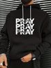 Men's Autumn And Winter Casual Fashion Loose Hoodie, Pray Print Warm Long Sleeved Pullover Sweater_viptrois.com