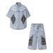 Men's Clothing Retro Distressed Dirty Ripped Deconstructed Shoulder Pad Denim Suit For Men And Women Street Trend Jeans_viptrois.com