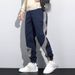Men's Trendy Bear Embroidered Jogger Sweatpants Loose Fit Autumn Winter Personalized Color Block Casual Workwear Sports Pants_viptrois.com