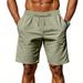 New Cotton And Linen Casual Sports Five-pair Pants For Men, Loose-fitting, Breathable, Quick-drying, Large Size, Beach Shorts_viptrois.com