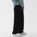 Jeans Men's Japanese Retro Elastic Waist Casual Straight Pants Wide Leg Pants_viptrois.com