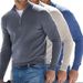 Men's Thickened Knit Sweater – Semi-Turtle Neck Winter Pullover With Machine-Washable Wool Blend (S-XXXL, Wrinkle-Resistant, Slim Fit,Ribbed Hem)_viptrois.com