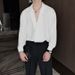 Men's Clothing Summer Niche Abstinence Handsome Short Sleeved Shirt Men's Net Celebrity Light Luxury Version Of Drape Suit Collar Shirt Hair Stylist_viptrois.com
