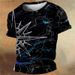 Nautical Pattern T-Shirt For Men Vintage Compass 3D Printed Tees Summer Casual Round Neck Tops Short Sleeve Loose Tee Shirts_viptrois.com