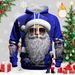 Pure Santa Claus Reindeer 3D Print European And American Cross-Border Men's Red Loose Drawstring Pocket Hoodie In Stock_viptrois.com