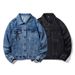Men's Clothing Retro Style Blue Denim Jacket Men's Tops Spring And Autumn New Loose High End Coat Denim Jacket Men_viptrois.com