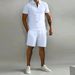 Men's Clothing Men's Polo Shirt Casual Loose Short Sleeved Shorts Sports Suit_viptrois.com