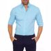 Men's Clothing Men's Zipper Shirt Hidden Zipper Button Oxford Stretch Cotton Zipper Lining_viptrois.com