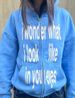 Unisex Retro Hooded Sweatshirt With Bold Letter Print, Oversized Streetwear Pullover, Anime Graphic Zip-Up Hoodie For Men & Women (Blue, S-XXL)_viptrois.com