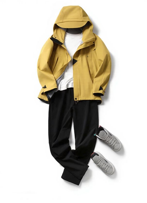 Men's Clothing Premium Unisex Waterproof Softshell Jacket – Windproof Hooded Outdoor Shell With Breathable Polyester (Zippered Pockets)_viptrois.com