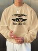 Men's Loose Casual Fashionable Retro 1973 Pattern Printed Round Neck Long Sleeved Sweatshirt For Autumn And Winter_viptrois.com