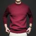 New Autumn And Winter Solid Color Anti-Pilling Fine Wool Knitted Long Sleeve Half Turtleneck Sweater Men's Clothing_viptrois.com