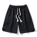 Men's Clothing Large Size Casual Sports Jacquard Shorts Elastic High Waist Solid Color Plus Size Summer Shorts_viptrois.com