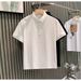 Casual Polo Shirt Men's Summer Simple And Versatile Ice Silk Breathable Slim Lapel Short Sleeved T Shirt_viptrois.com