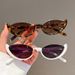 New Cat Eye Sunglasses European And American Fashion Internet Celebrity Same Style INS Glasses Simple And Avant Garde Sunglasses_viptrois.com