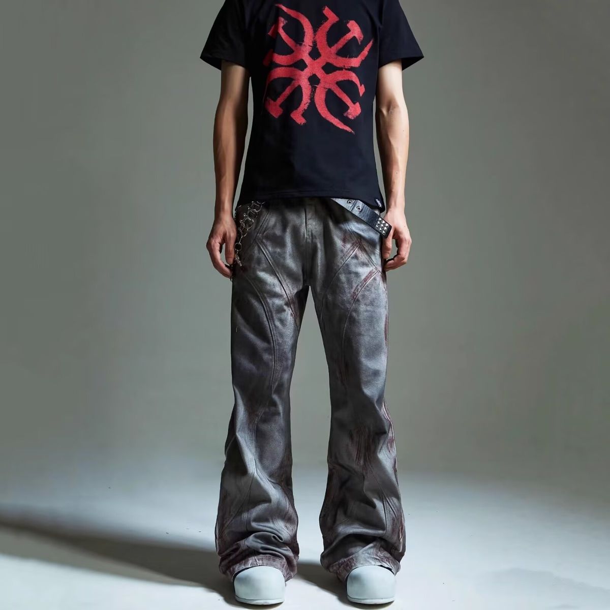 Men's Trendy Japanese Style Jeans, Artistic, Fashionable, Simple, Popular Harajuku Style, Versatile, Relaxed, New Style._viptrois.com