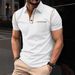 Men's Clothing Men's Short Sleeve Polo Shirt Men's Lapel T Shirt Tops Solid Color Polo Men_viptrois.com