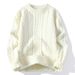 Cross-Border European And American Multi-Color Cable Knit Couple 2025 New Knitted Sweater Lazy Style Retro Loose_viptrois.com
