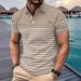 Men's Clothing New Men's Casual Simple All Match Trend High Quality Short Sleeve Striped Polo Shirt_viptrois.com